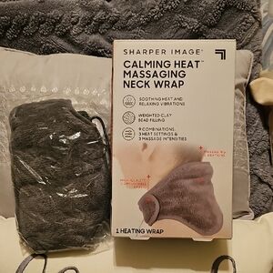 Sharper Image Calming Heat Neck Wrap - Dark Gray